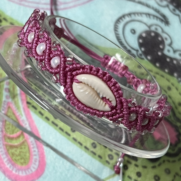 369 armband schelp roze